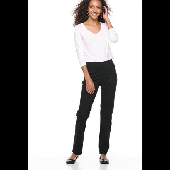 Unbranded Pants - Lee Relaxed Fit Straight Leg Twill Pants Black